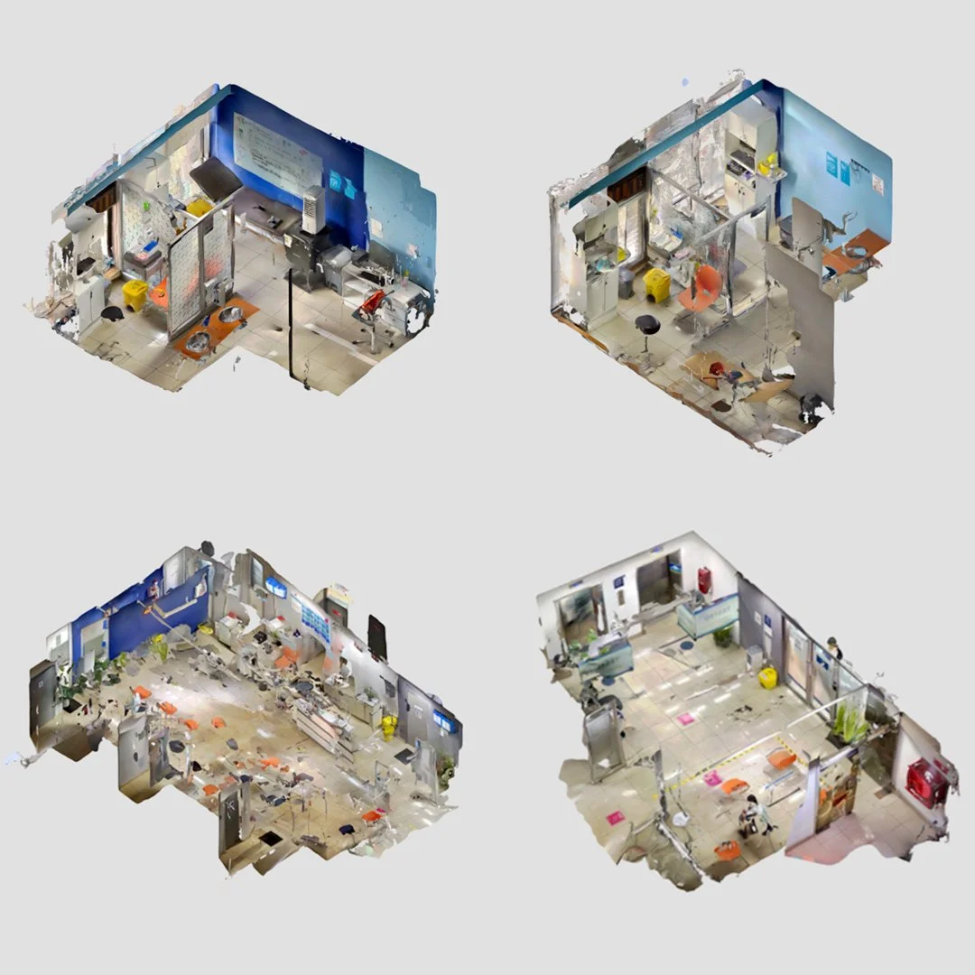 Scans 3D Boxes, Sala de Espera y Hall de Entrada