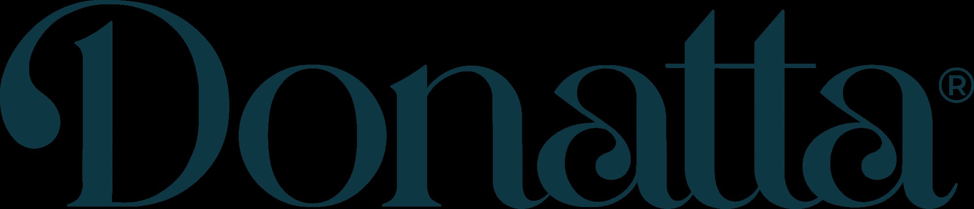Logotipo de Donatta en azul petróleo.