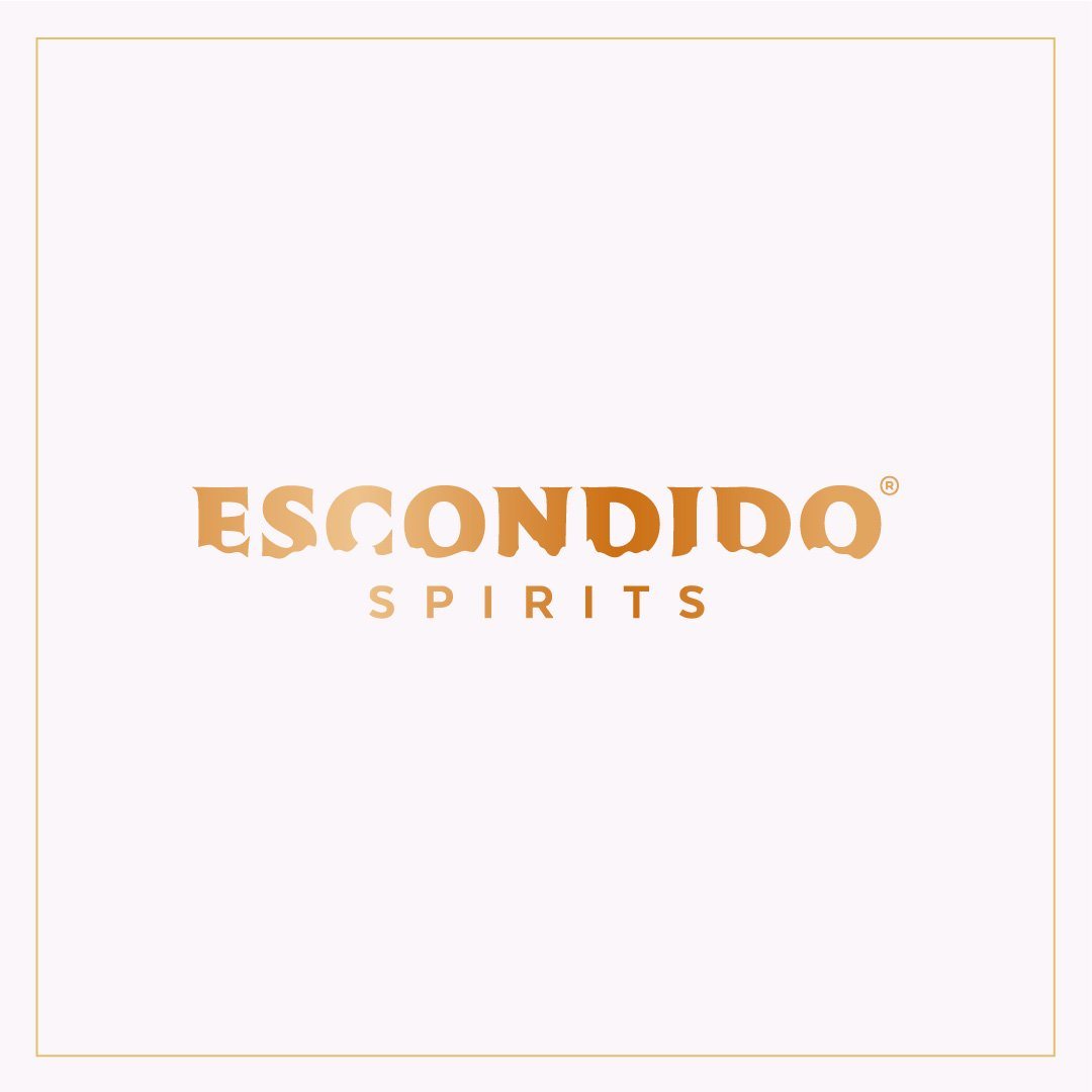 Logotipo Escondido Spirits en folia cobre.