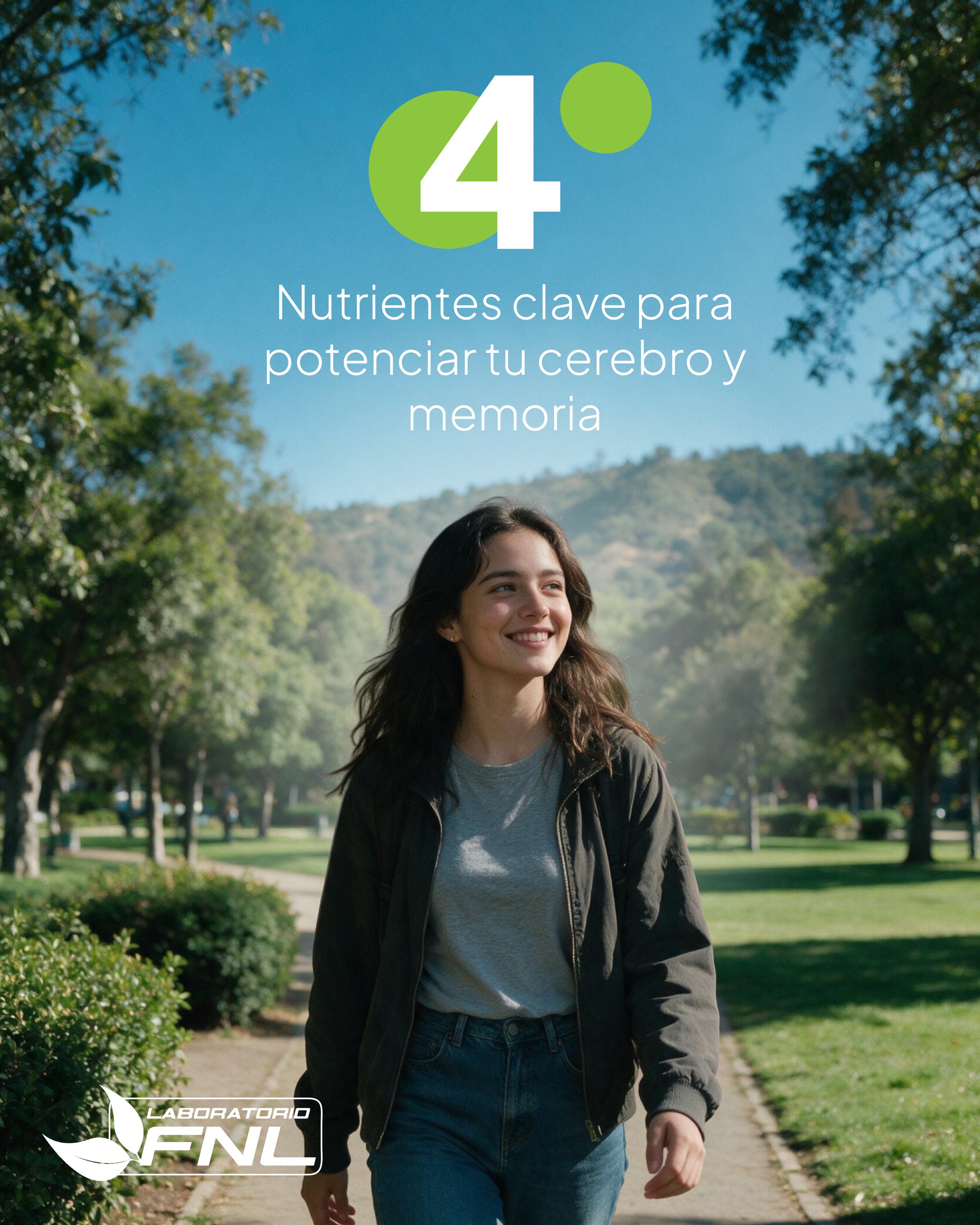 Portada de carrusel «4 nutrientes clave para potenciar tu cerebro y memoria».