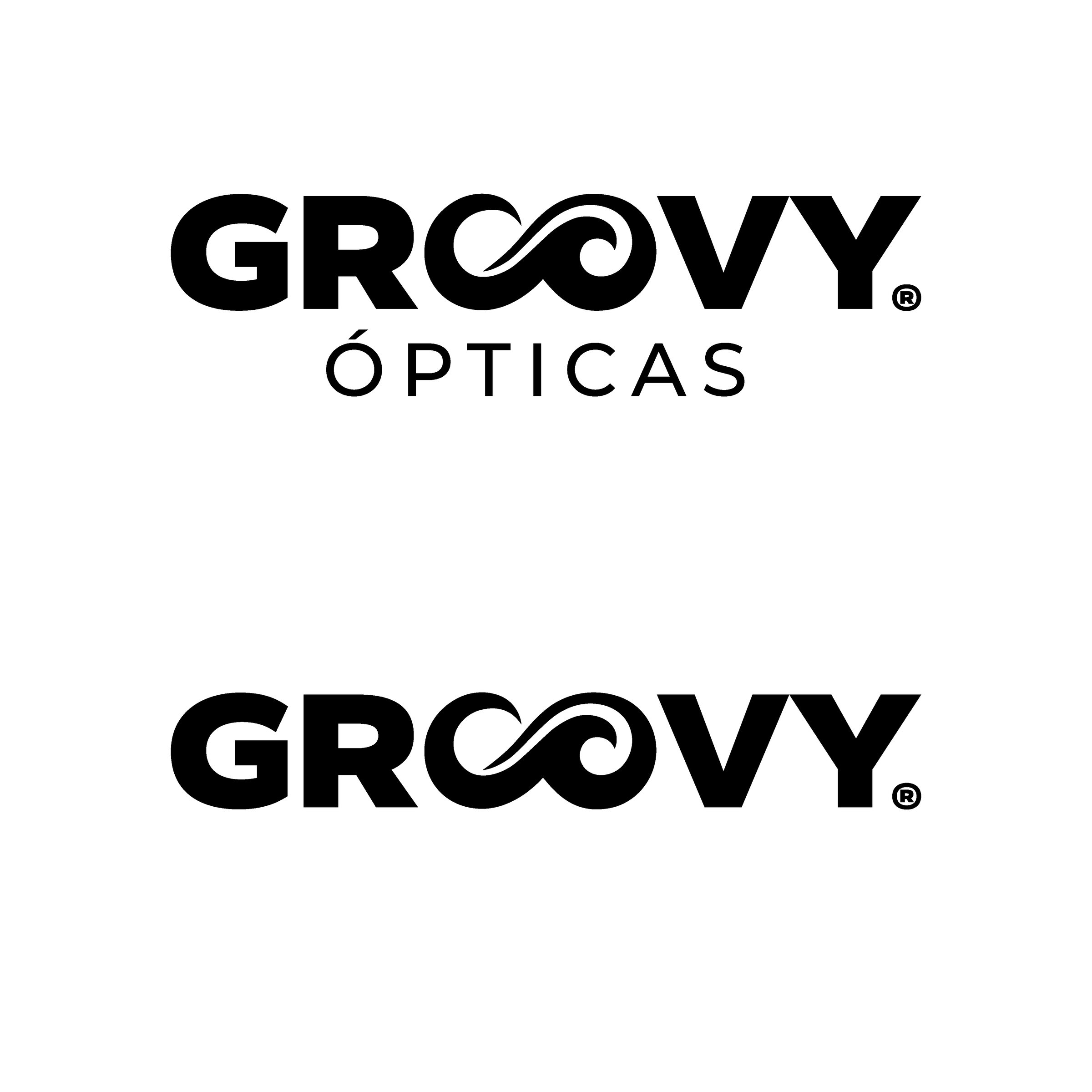 Logotipo Groovy con el descriptor Ópticas.