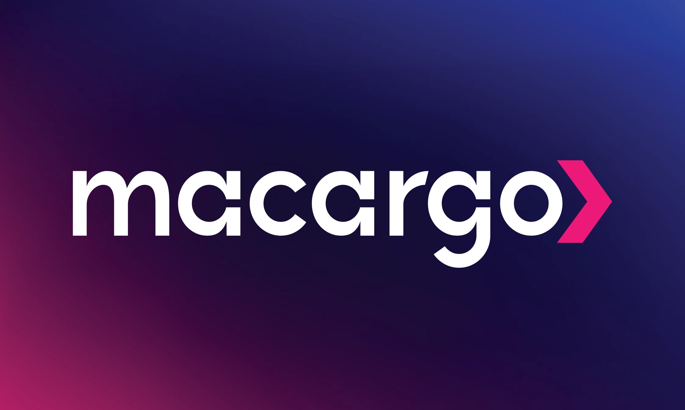 Frente de la tarjeta de presentación: el logotipo en blanco sobre el degradado.