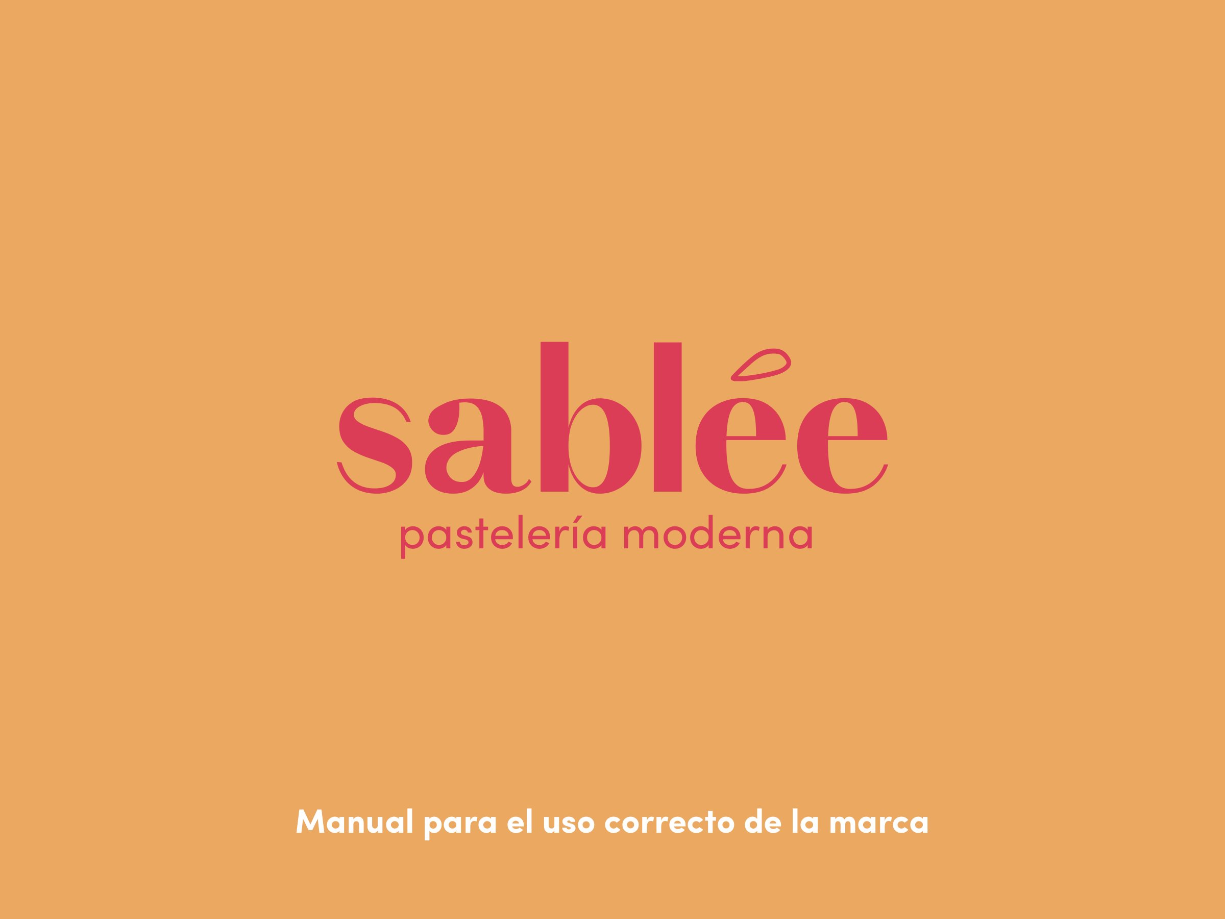 Portada del manual de marca de Sablée.