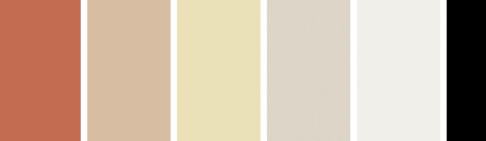 Paleta cromática de Schwarz-Haus y sus proporciones de uso.