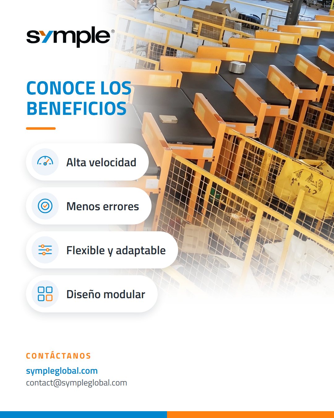 Carrusel de LinkedIn, lámina 2: los beneficios del Zig Zag Sorter.